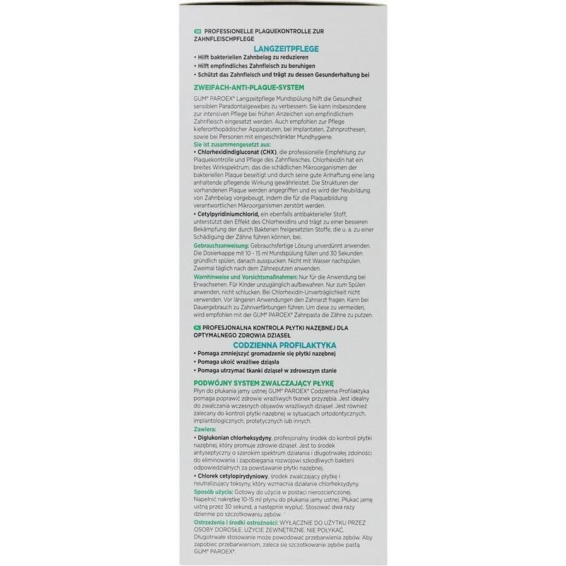 GUM PAROEX 0,06% CHX Mundspülung