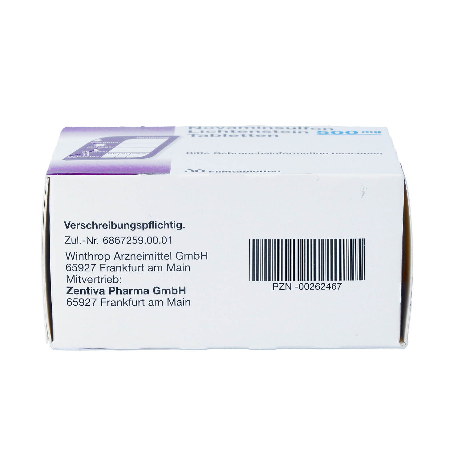 NOVAMINSULFON Lichtenstein 500 mg Filmtabletten