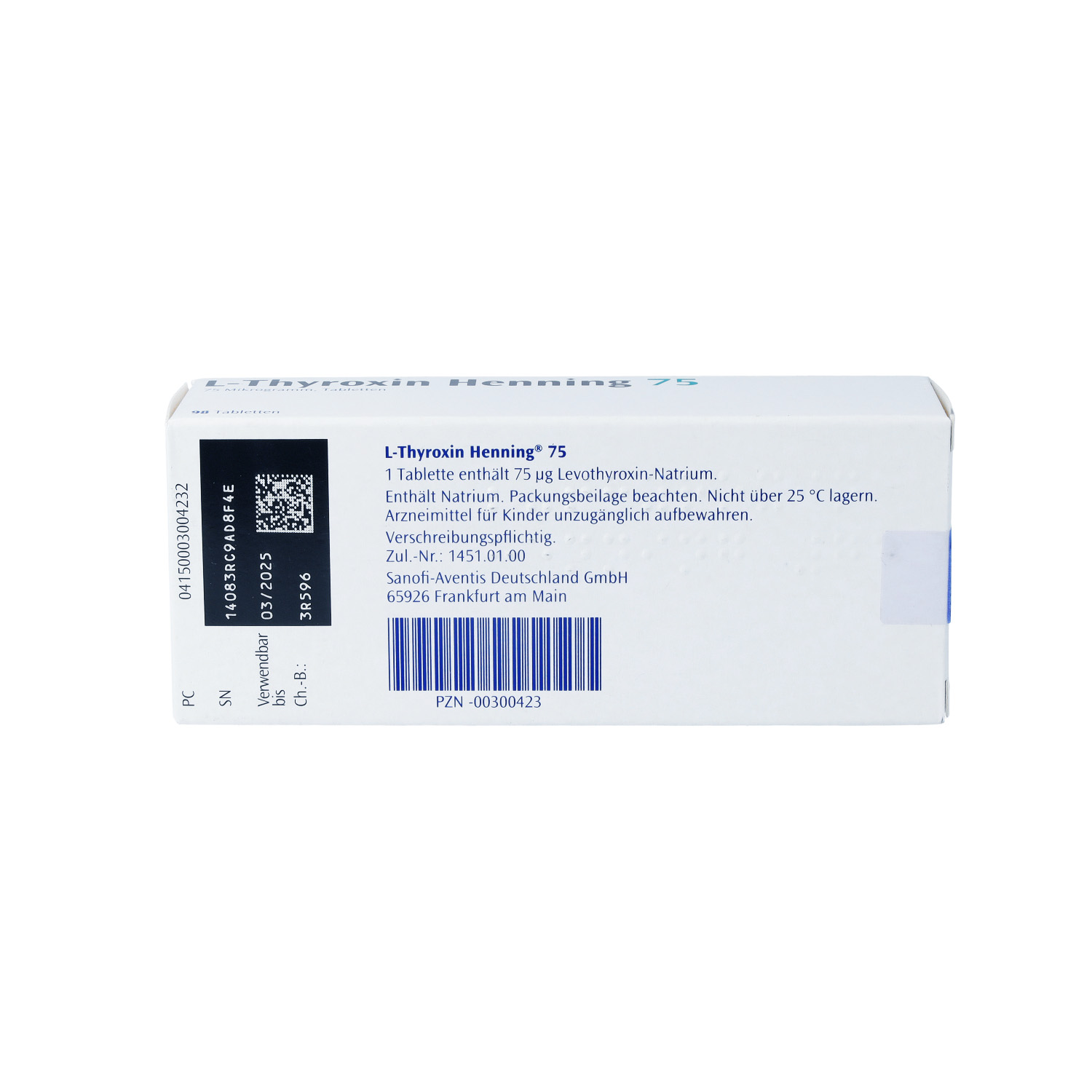 L-THYROXIN 75 Henning Tabletten in Kalenderpackung