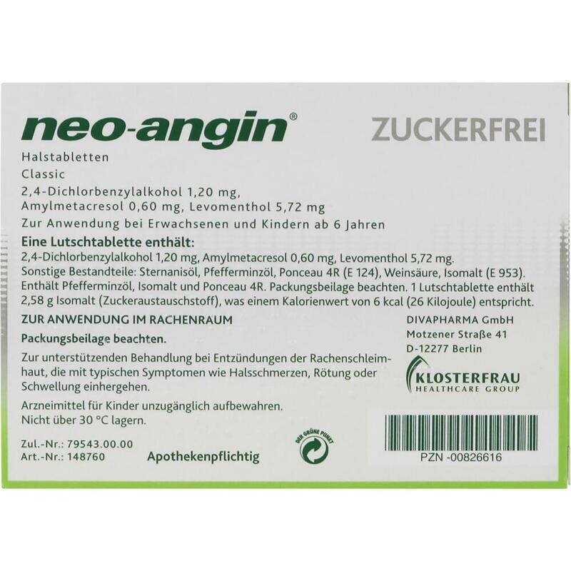 NEO-ANGIN Halstabletten zuckerfrei