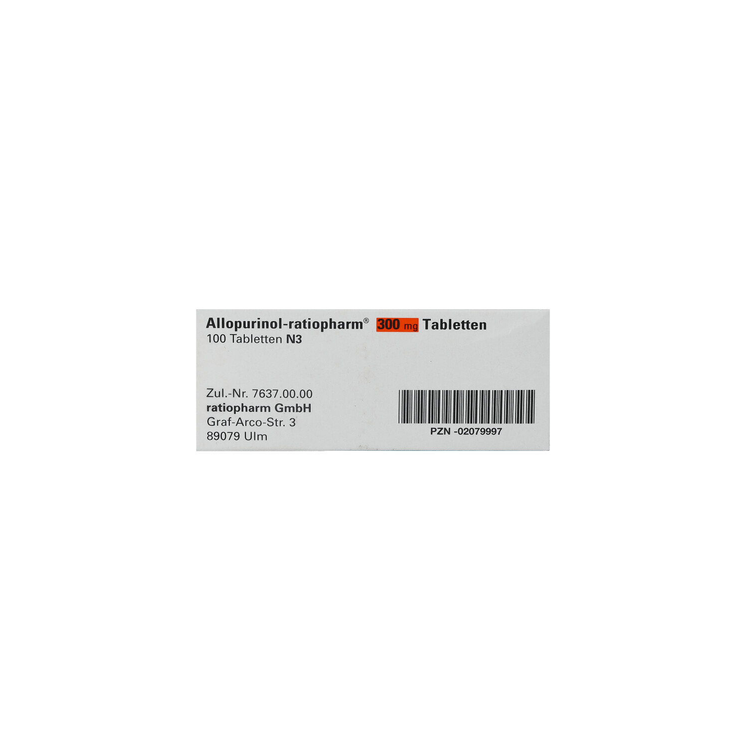 ALLOPURINOL-ratiopharm 300 mg Tabletten