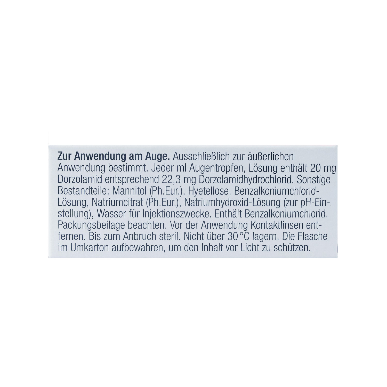 DORZOLAMID AL 20 mg/ml Augentropfen