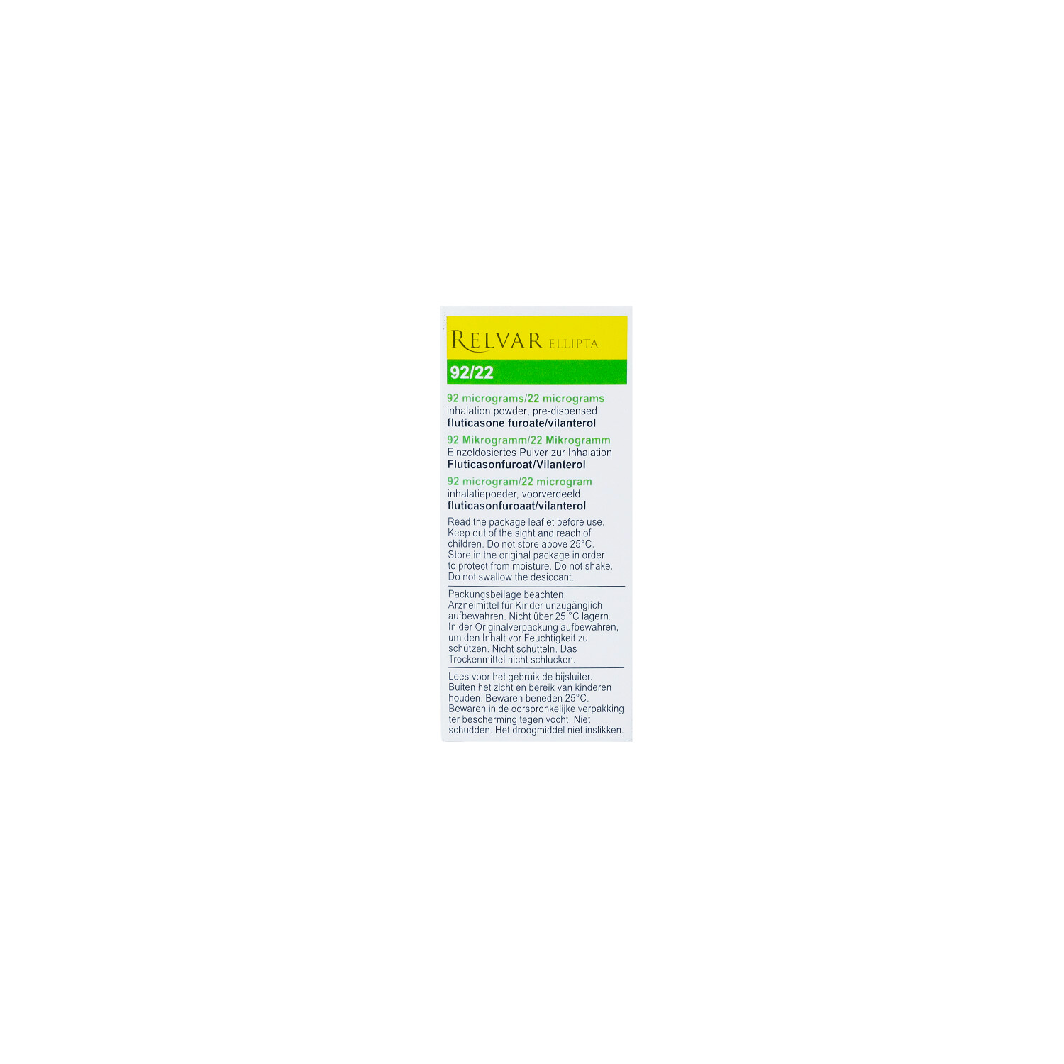 RELVAR Ellipta 92 Mikrogramm/22 Mikrogramm Inh.-P.