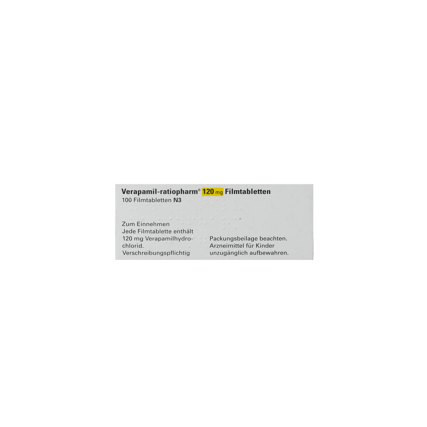 VERAPAMIL-ratiopharm 120 mg Filmtabletten