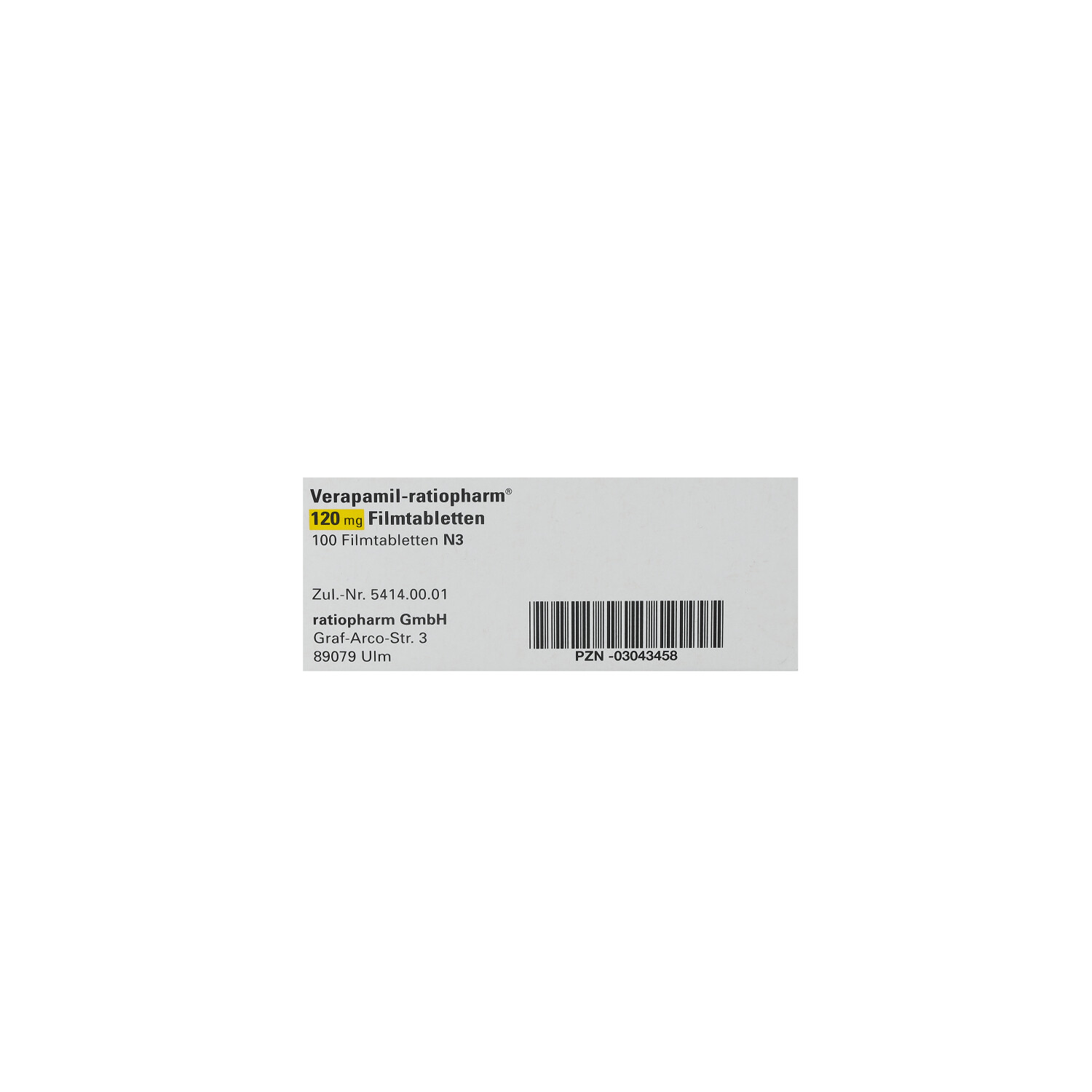 VERAPAMIL-ratiopharm 120 mg Filmtabletten