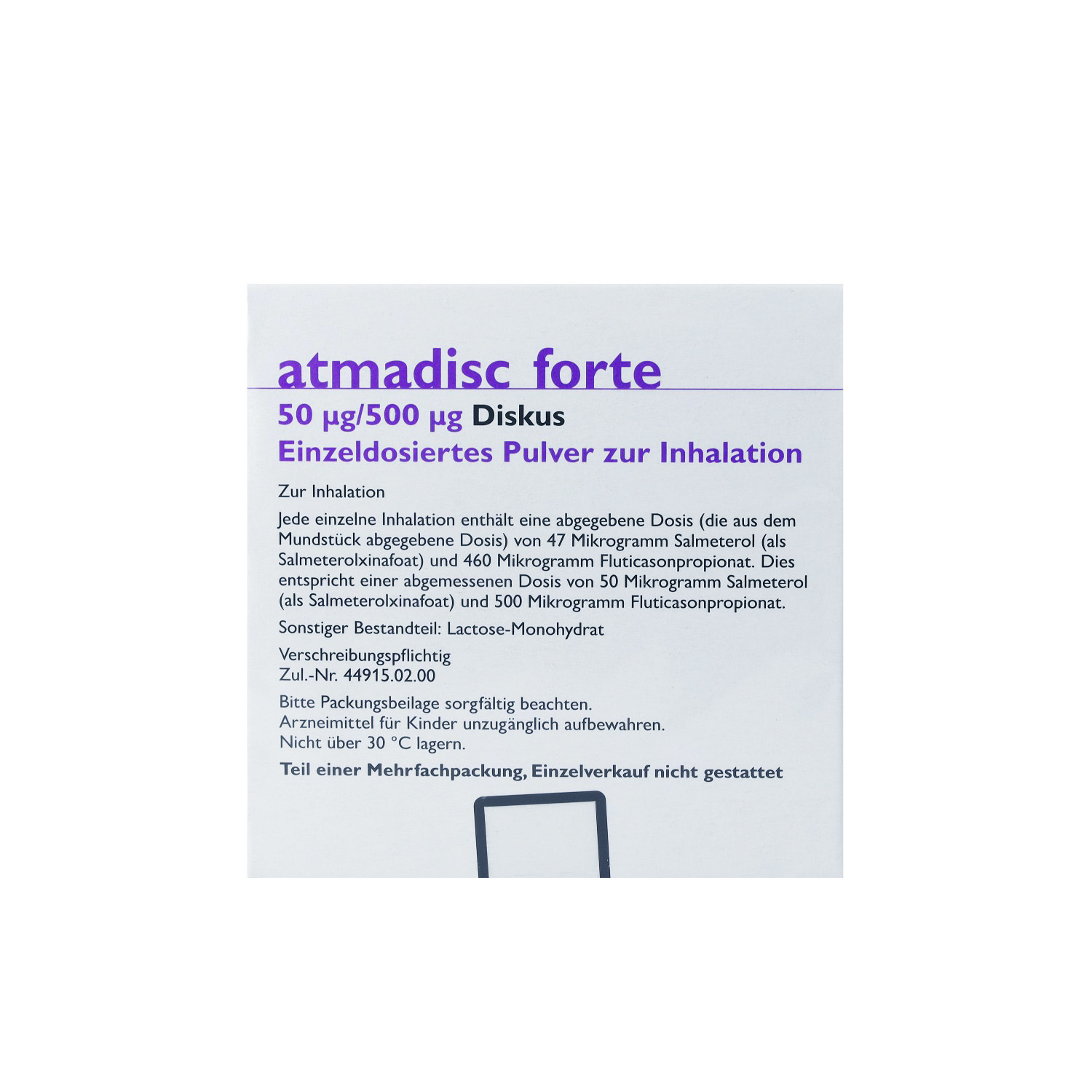 ATMADISC forte 50 μg/500 μg Diskus Einzeld.Inh.-P.