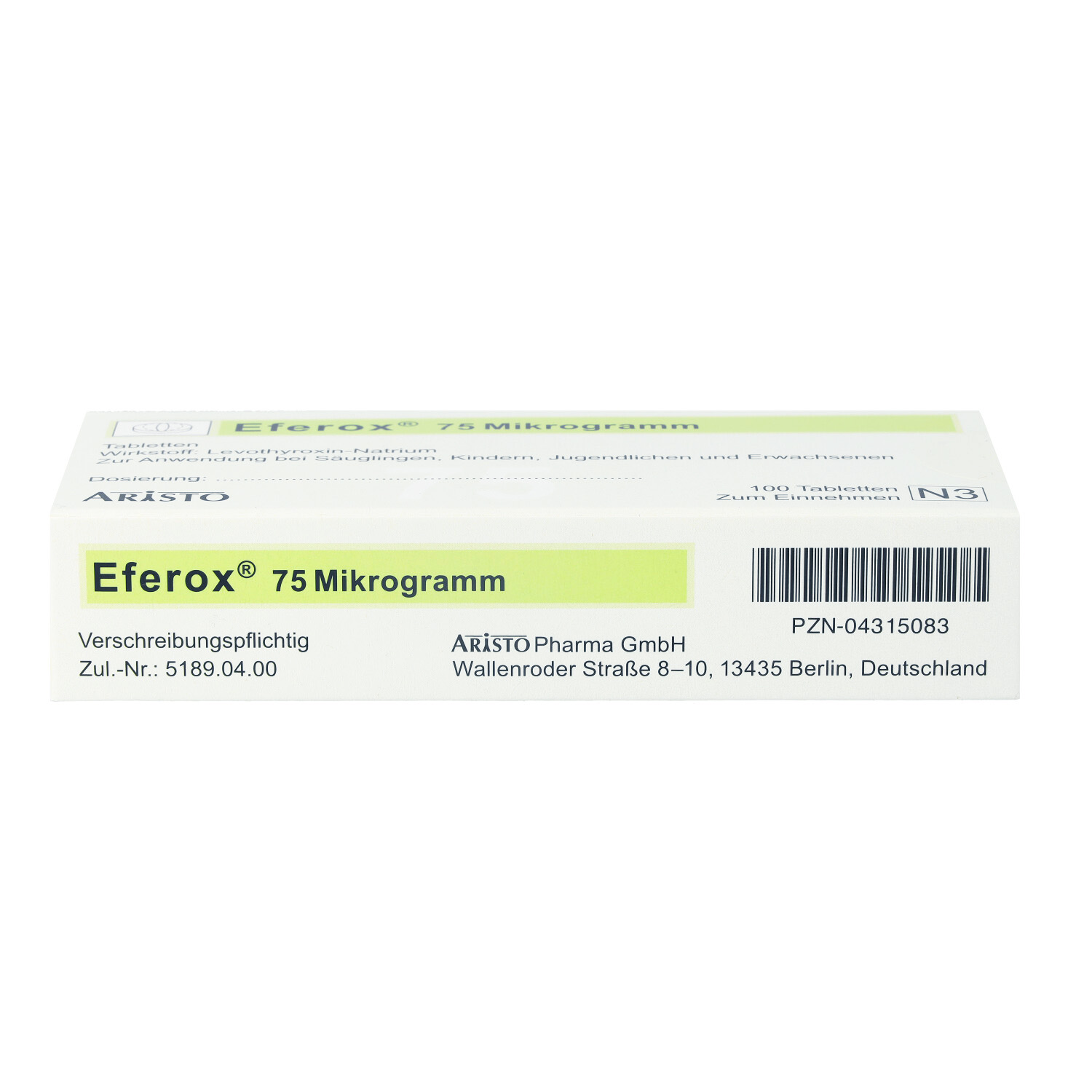 EFEROX 75 Mikrogramm Tabletten