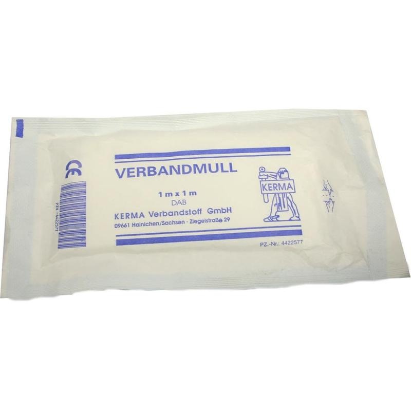 VERBANDMULL 1x1 m unsteril