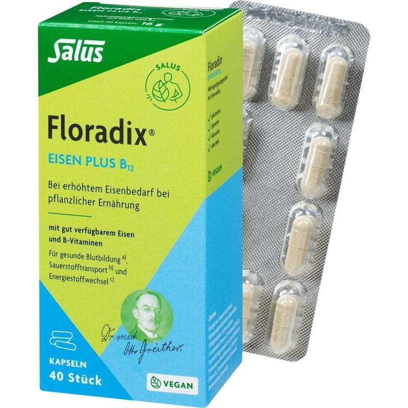 FLORADIX Eisen plus B12 vegan Kapseln