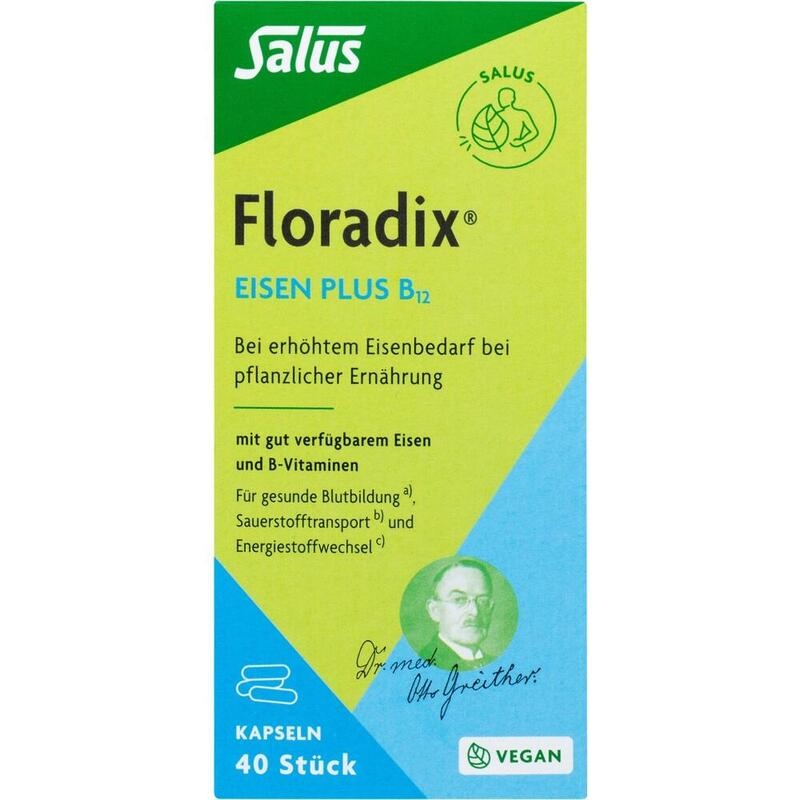 FLORADIX Eisen plus B12 vegan Kapseln