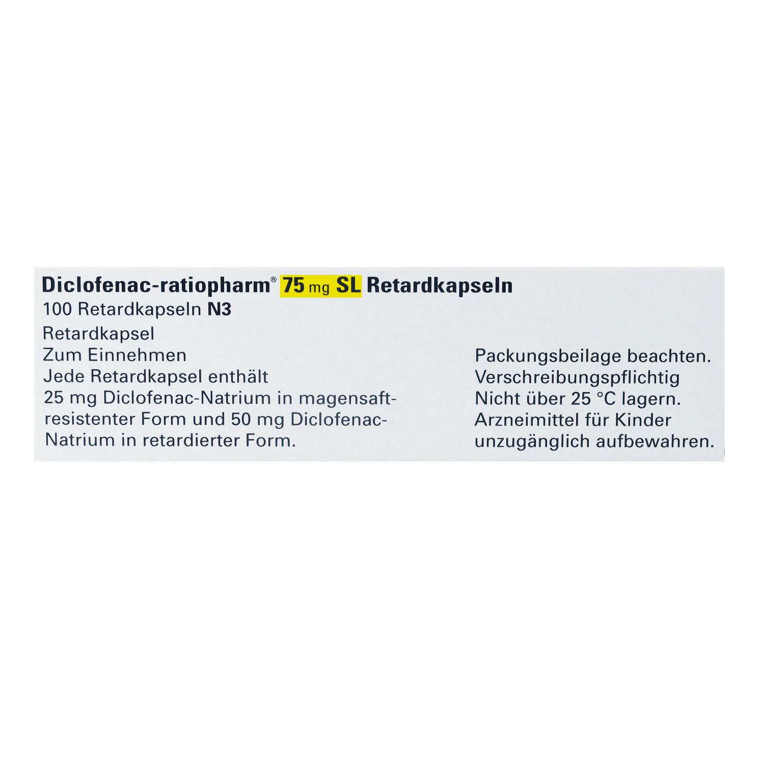 DICLOFENAC-ratiopharm 75 mg SL Retardkapseln