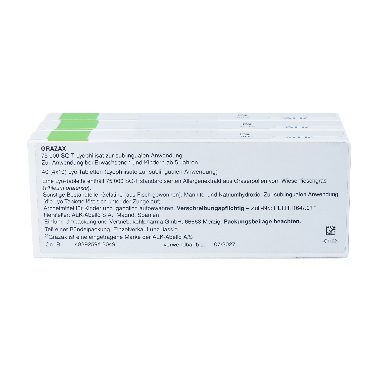 GRAZAX 75.000 SQ-T Lyo-Tab.Lyophilisat z.Einnehmen