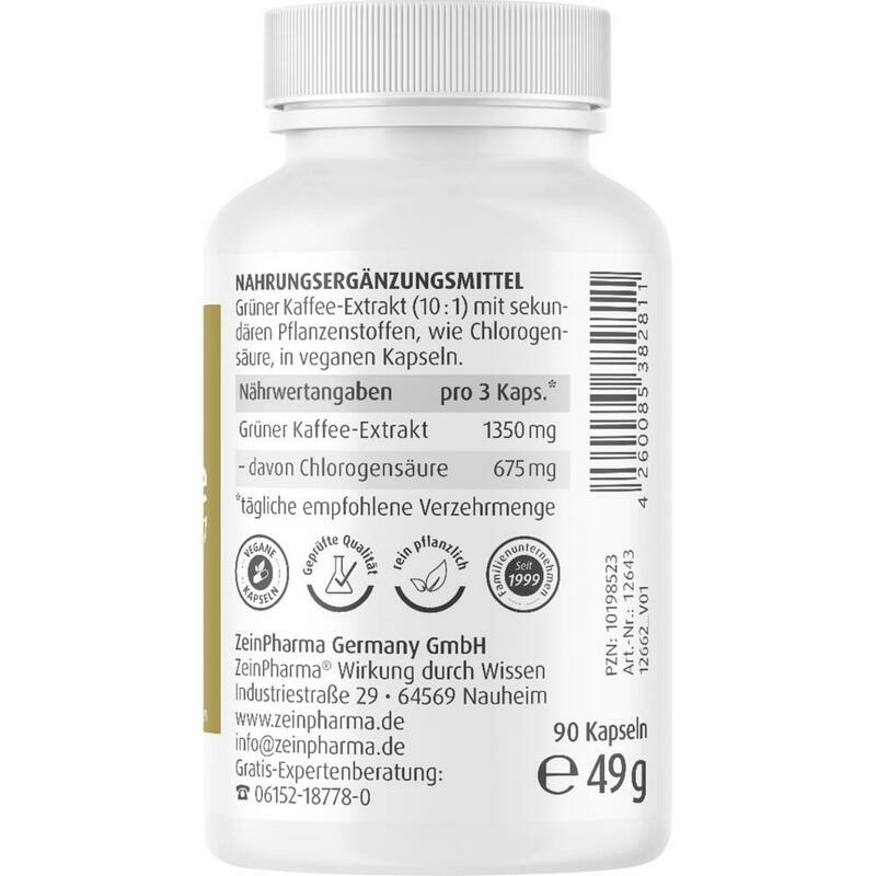 GRÜNER KAFFEE Extrakt 450 mg Kapseln