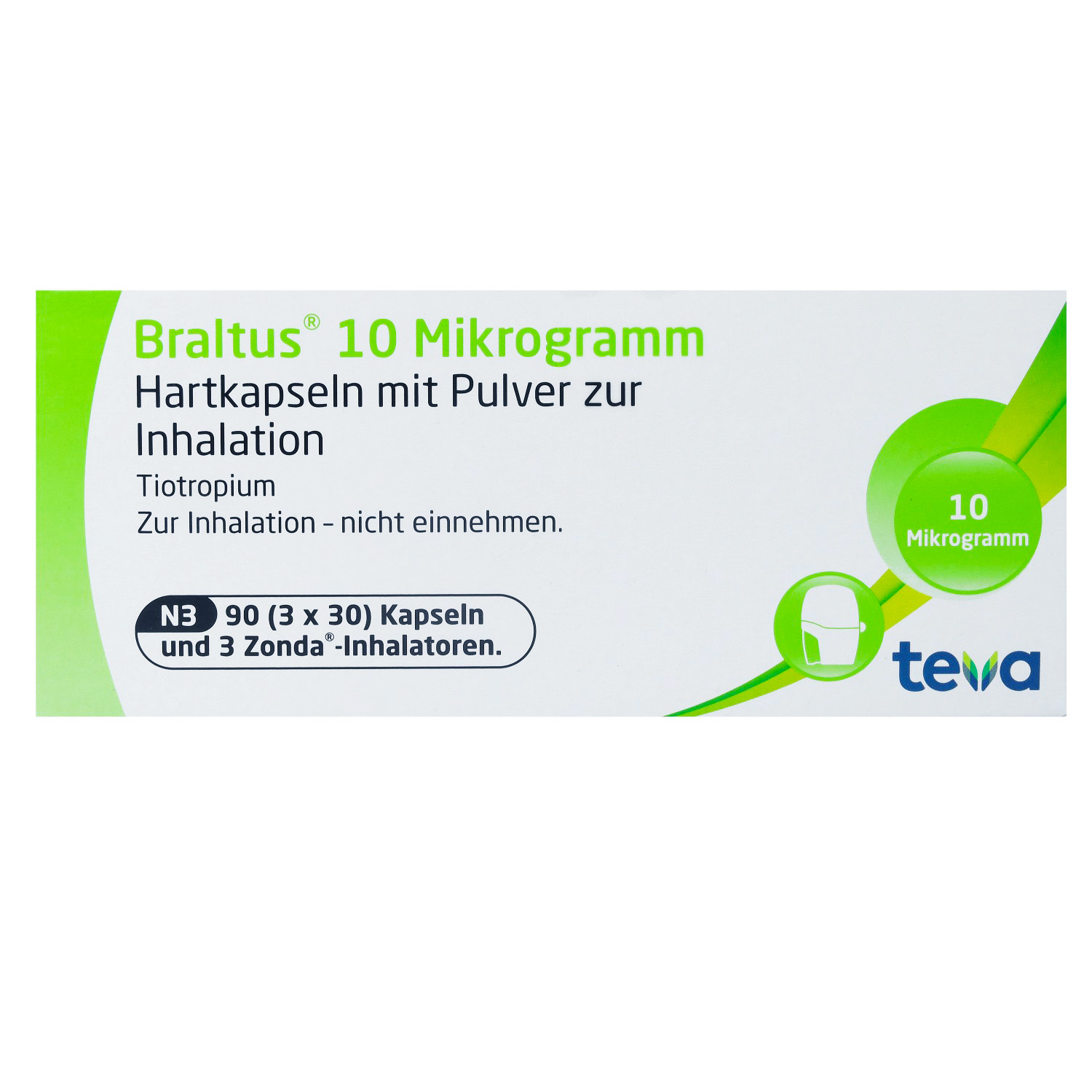 BRALTUS 10 μg + 3 Zonda-Inhalat.Hartk.m.Plv.z.Inh.