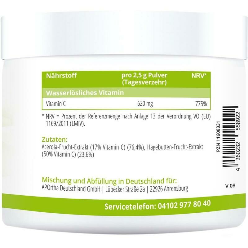 APORTHA natürliches Vitamin C vegetarisch Pulver