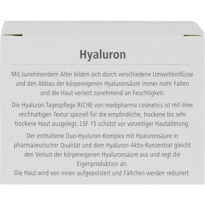 HYALURON TAGESPFLEGE riche Creme LSF 15