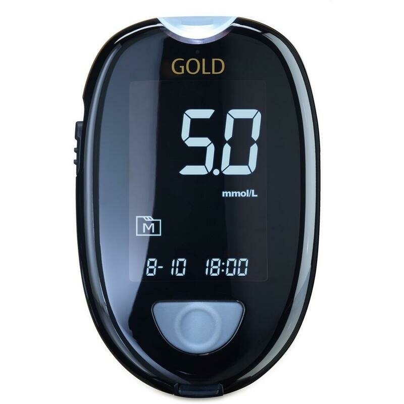 GLUCOCHECK GOLD Blutzuckermessgerät Set mmol/l