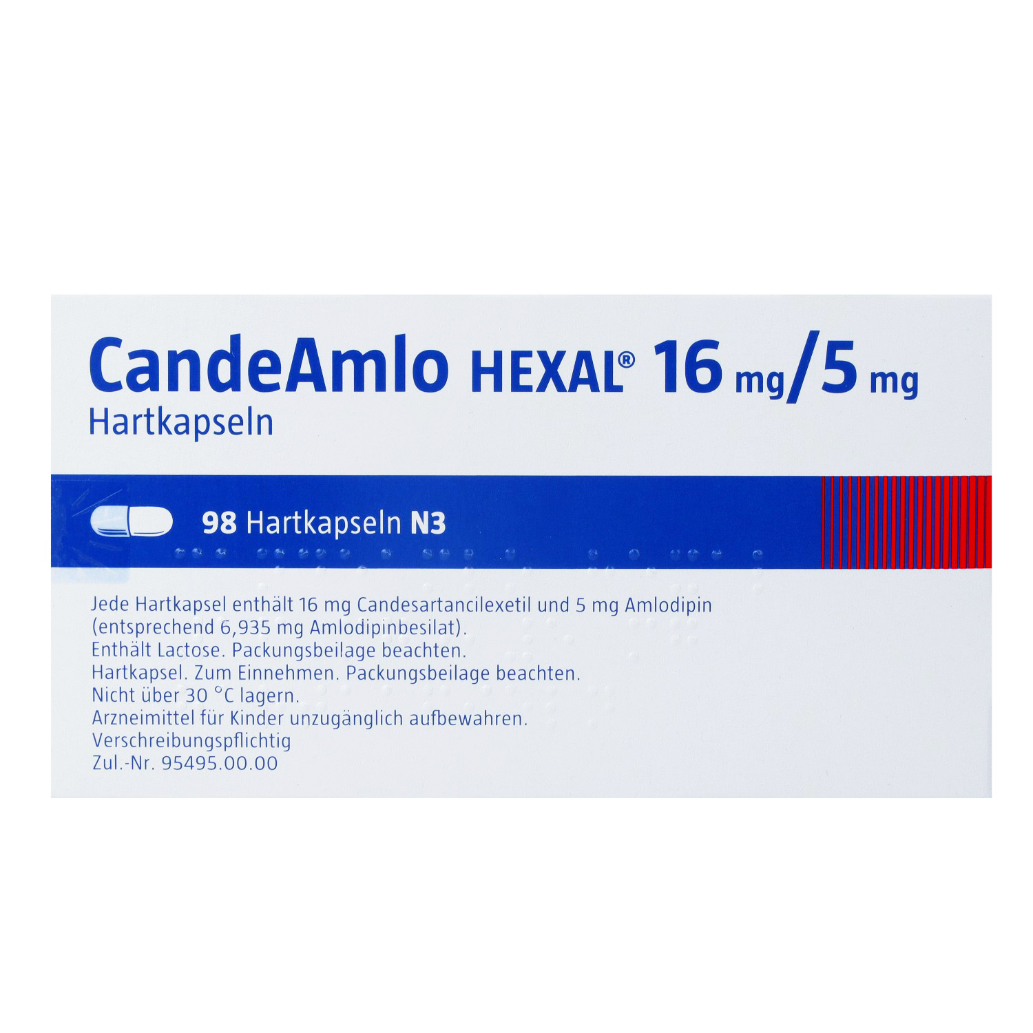 CANDEAMLO HEXAL 16 mg/5 mg Hartkapseln