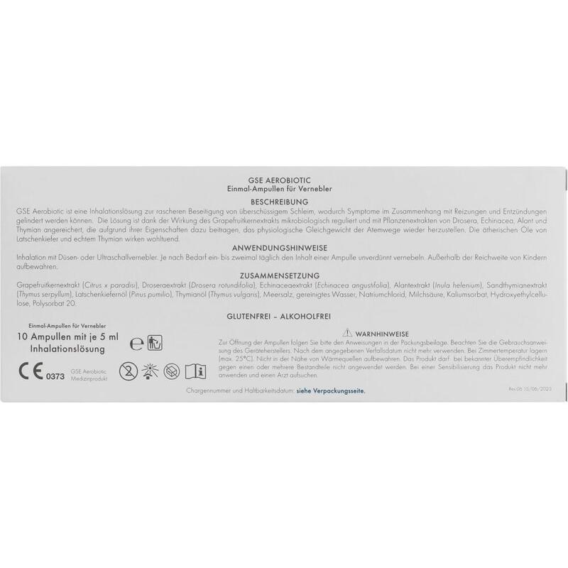 GSE Aerobiotic Einmal-Amp.f.Vernebler Inhal.-Lsg.