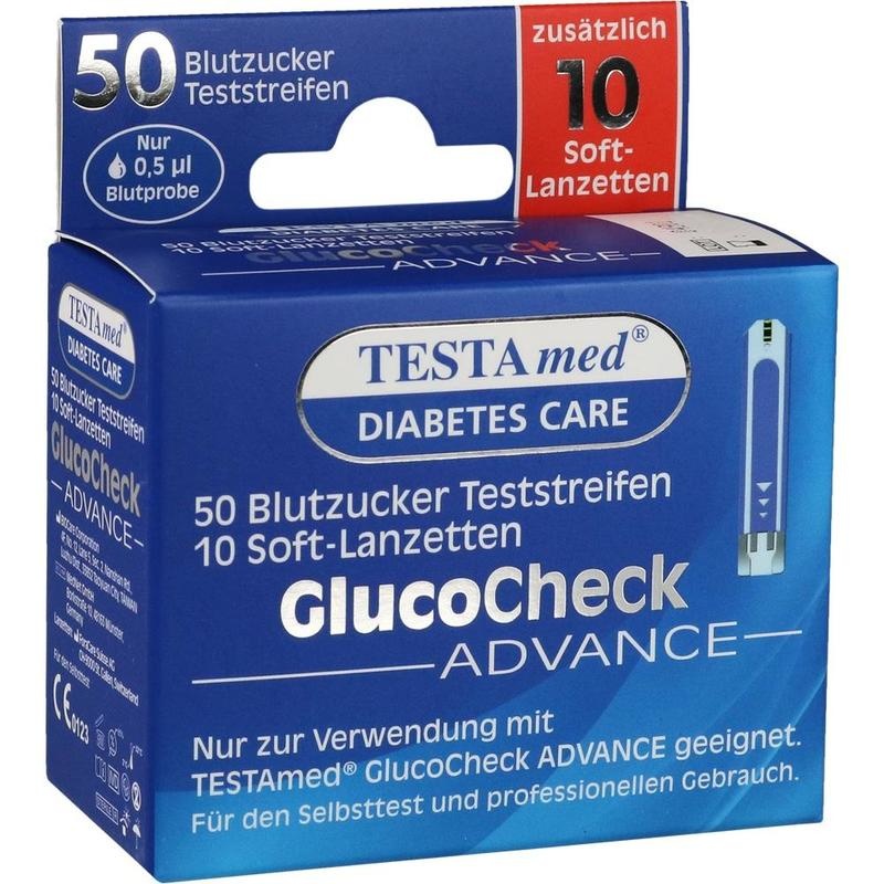 TESTAMED GlucoCheck Advance 50 Teststr.m.10 Lanz.