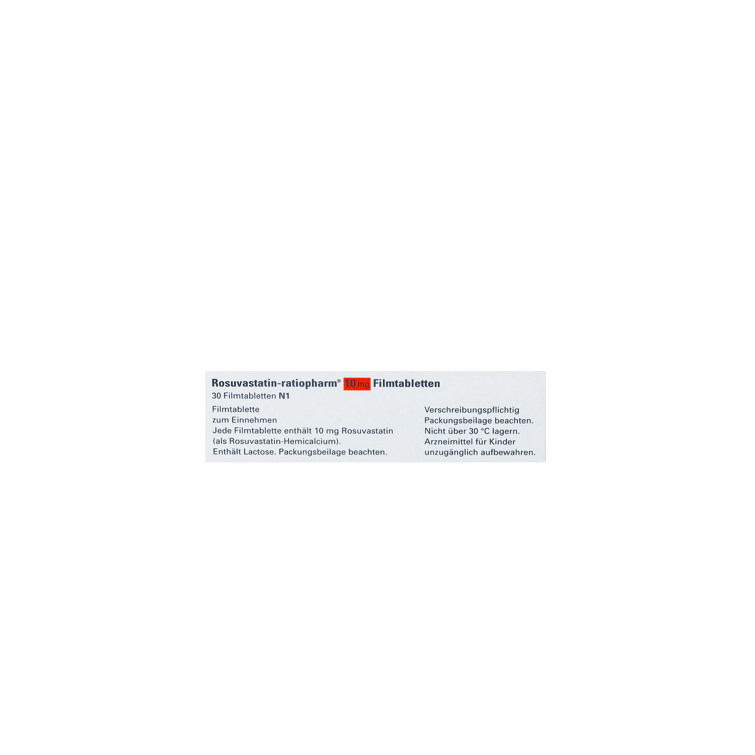 ROSUVASTATIN-ratiopharm 10 mg Filmtabletten
