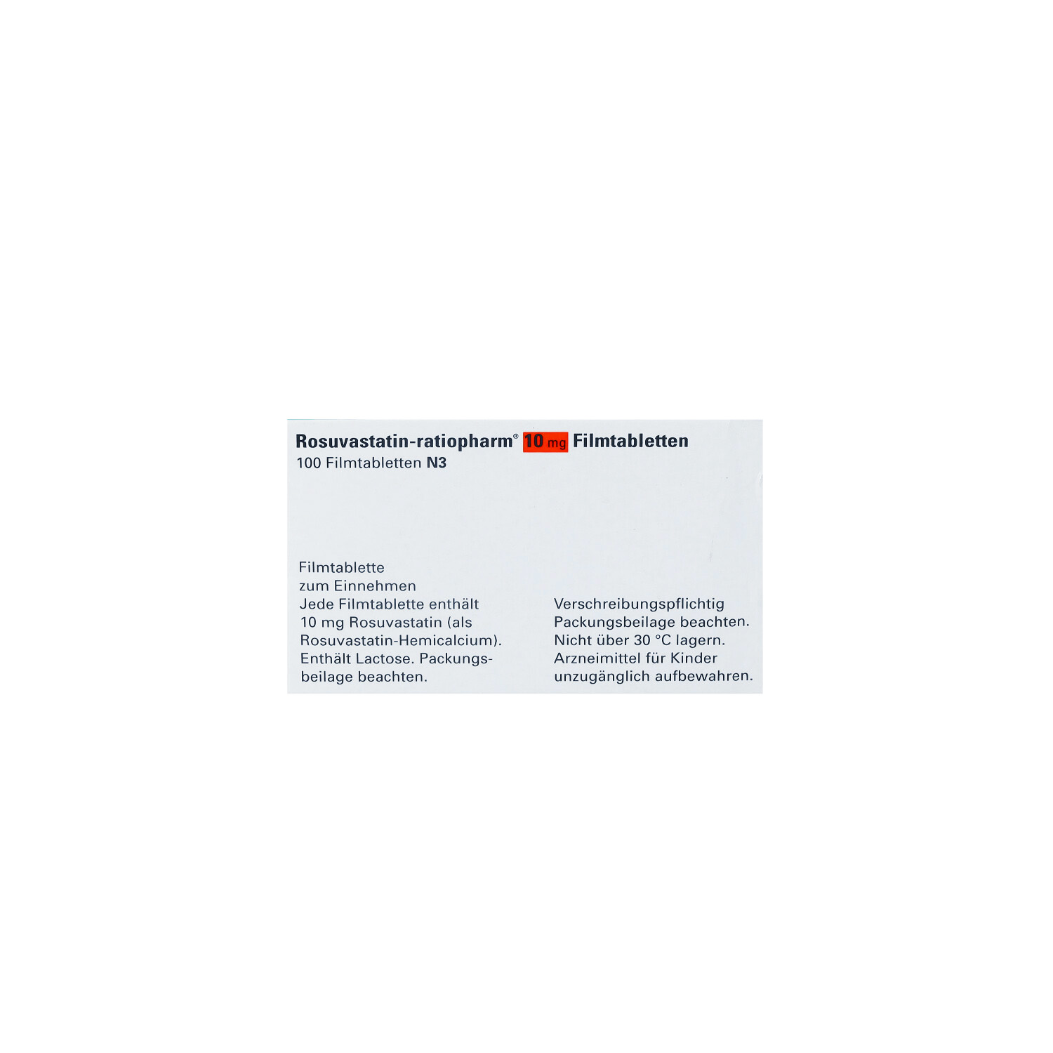 ROSUVASTATIN-ratiopharm 10 mg Filmtabletten