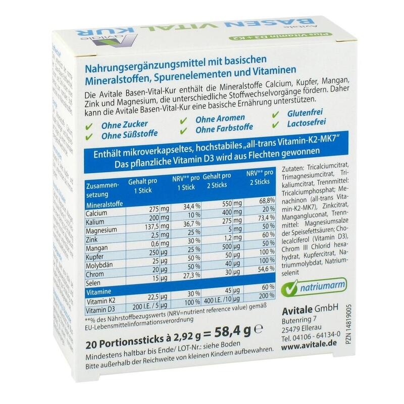 BASEN VITAL KUR plus Vitamin D3+K2 Pulver