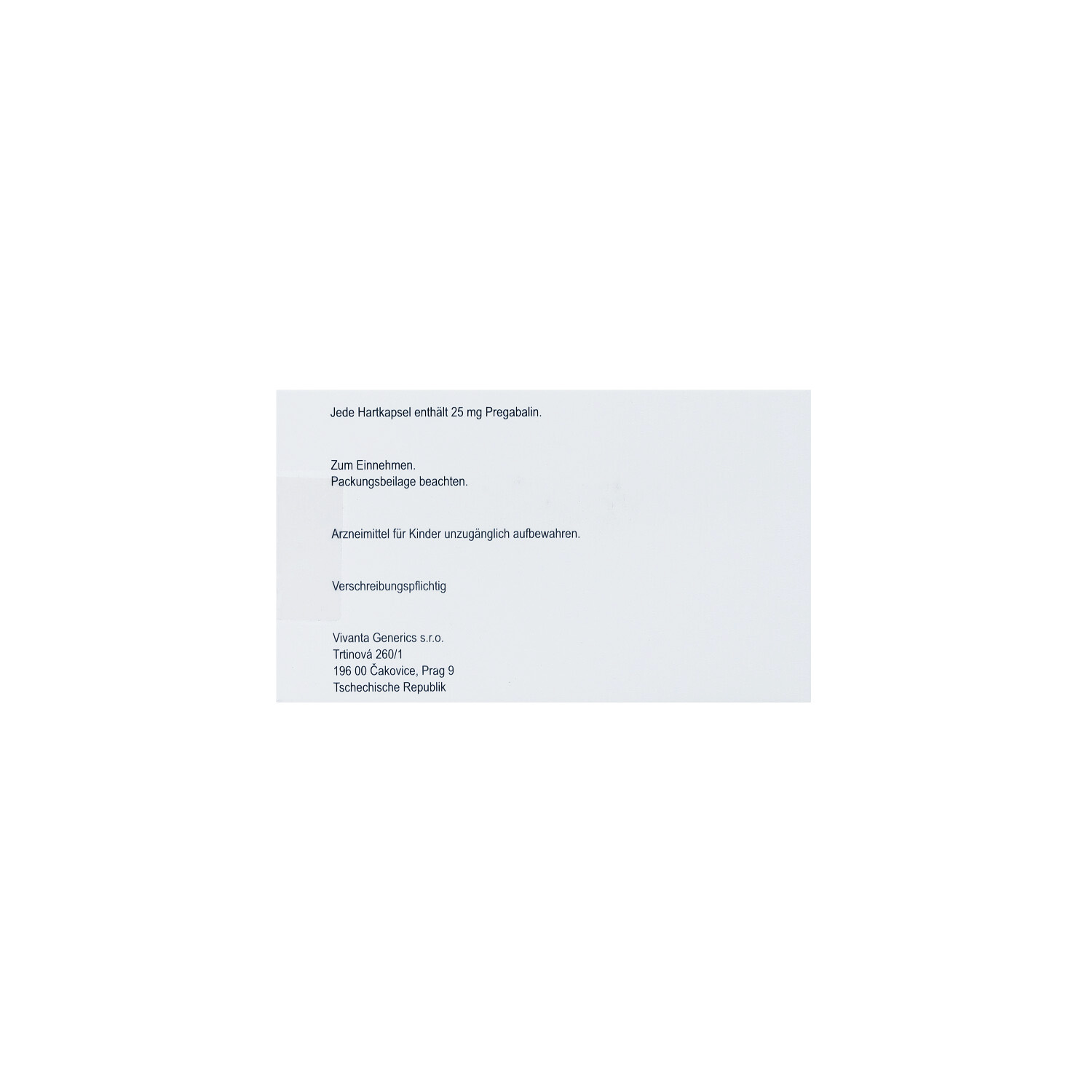 PREGABALIN Vivanta 25 mg Hartkapseln