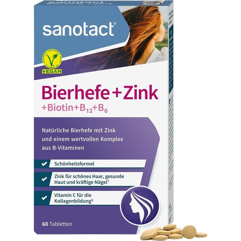 SANOTACT Bierhefe+Zink Tabletten