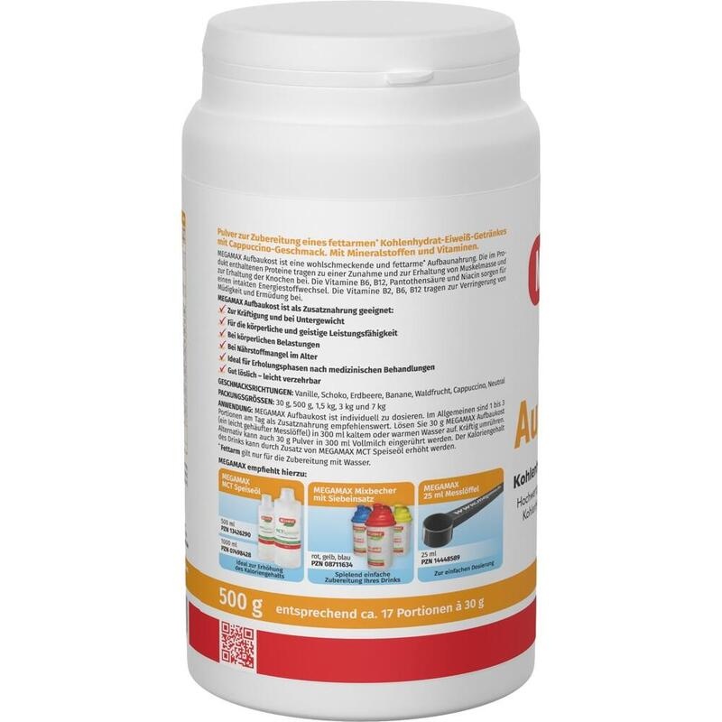 MEGAMAX Aufbaukost Cappuccino Pulver