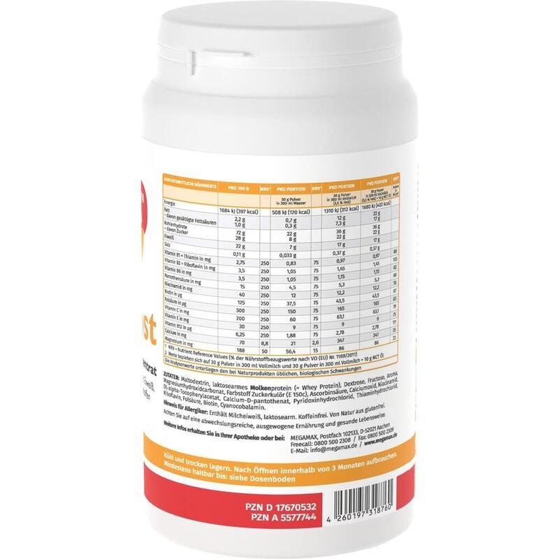 MEGAMAX Aufbaukost Cappuccino Pulver