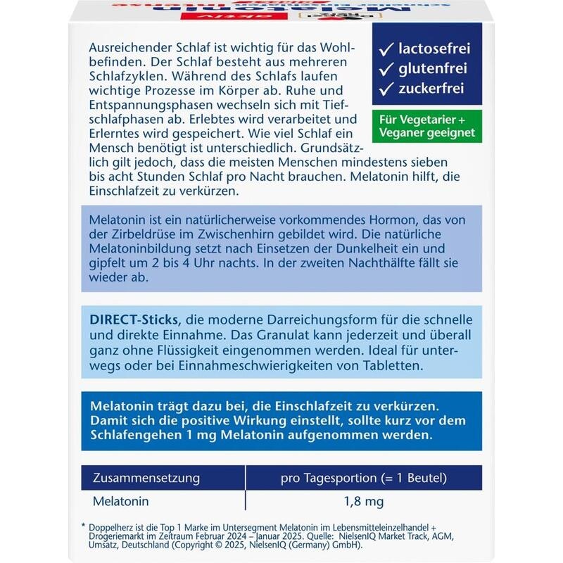 DOPPELHERZ Melatonin DIRECT Schneller Einschlafen