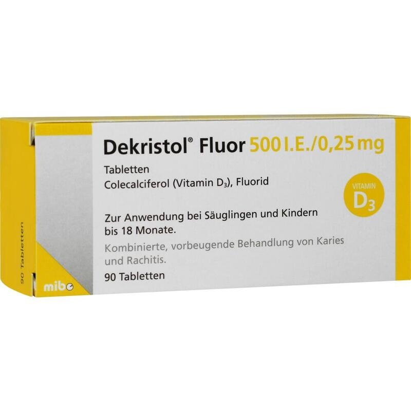 DEKRISTOL Fluor 500 I.E./0,25 mg Tabletten