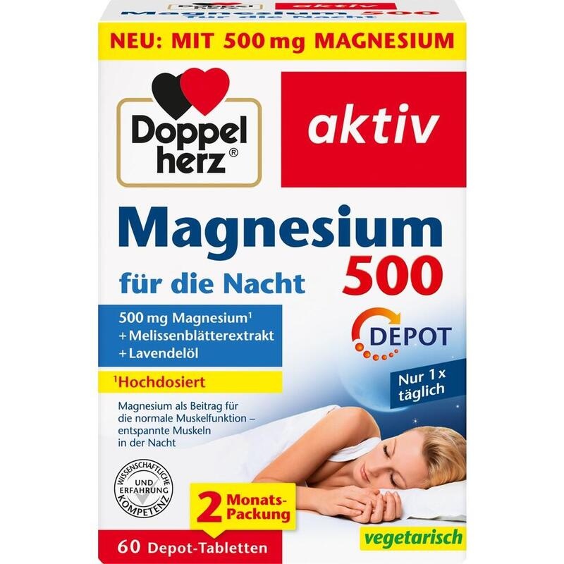 DOPPELHERZ Magnesium 500 für die Nacht Tabletten