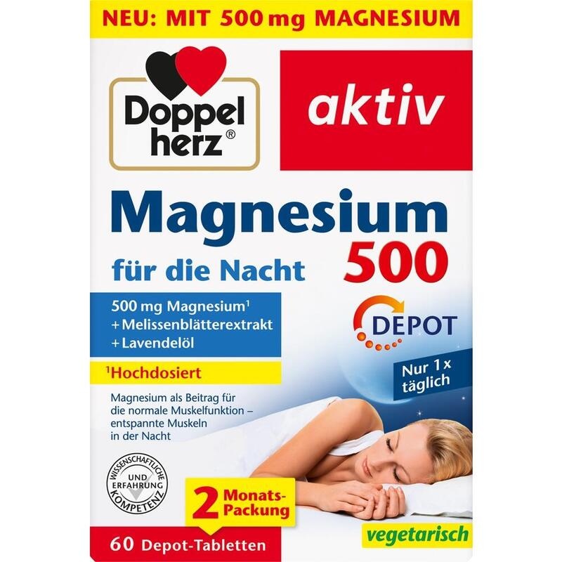 DOPPELHERZ Magnesium 500 für die Nacht Tabletten