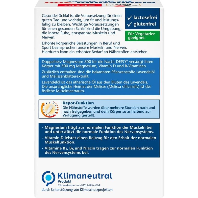 DOPPELHERZ Magnesium 500 für die Nacht Tabletten