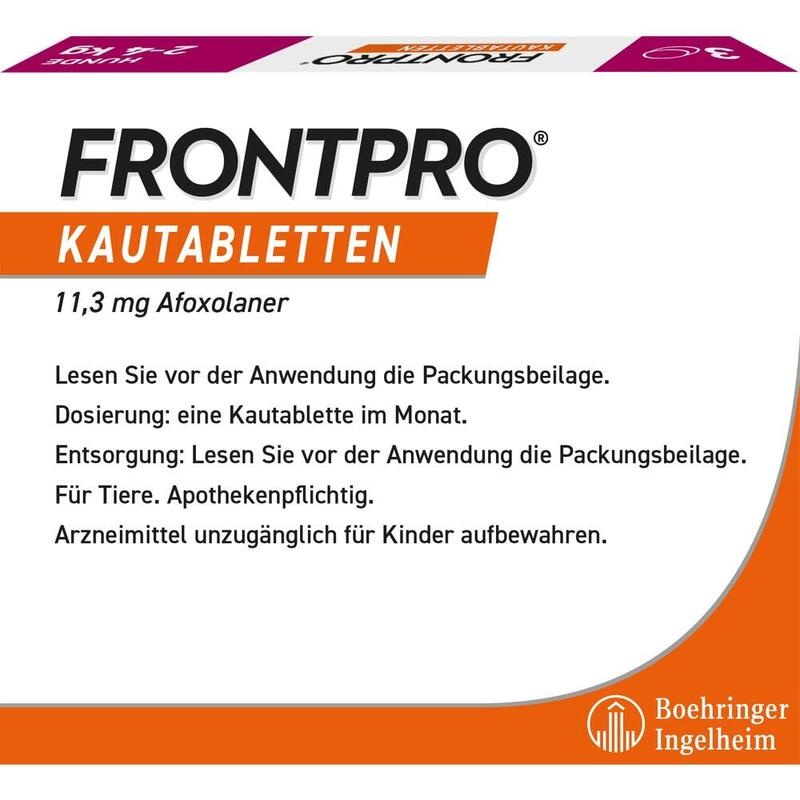 FRONTPRO 11 mg Kautabletten f.Hunde 2-4 kg