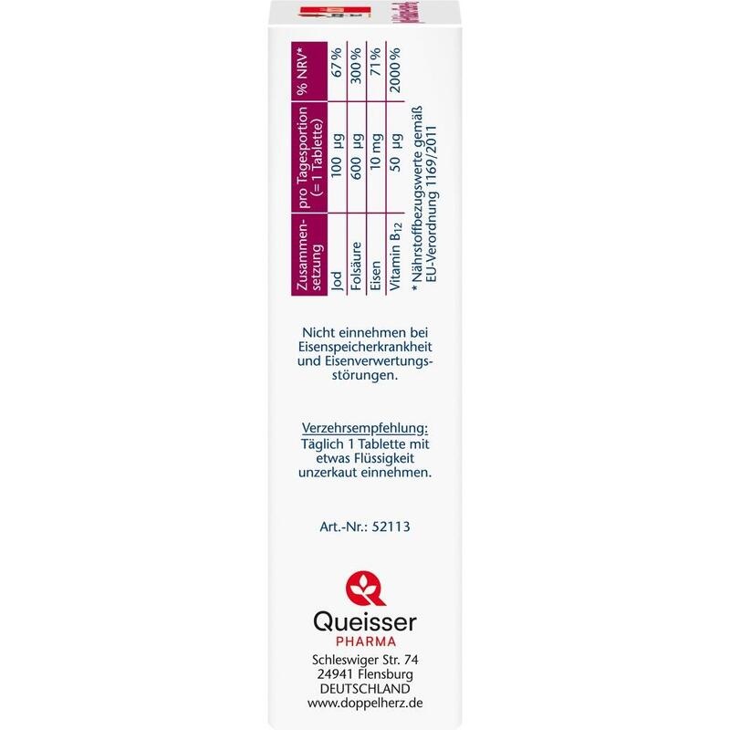 DOPPELHERZ Jod+Folsäure+Eisen+B12 Tabletten