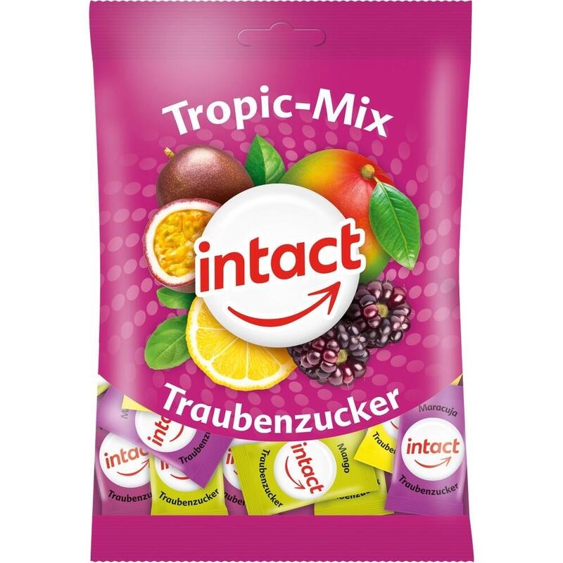 INTACT Traubenzucker Beutel Tropic-Mix