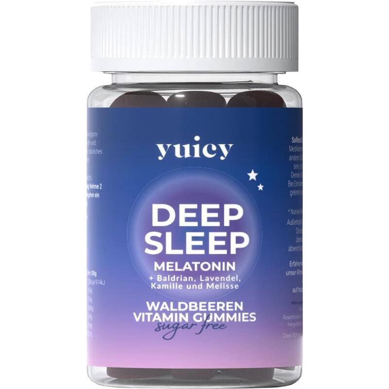 YUICY Deep Sleep Melatonin Waldb.Vit.Gum.zf Reise