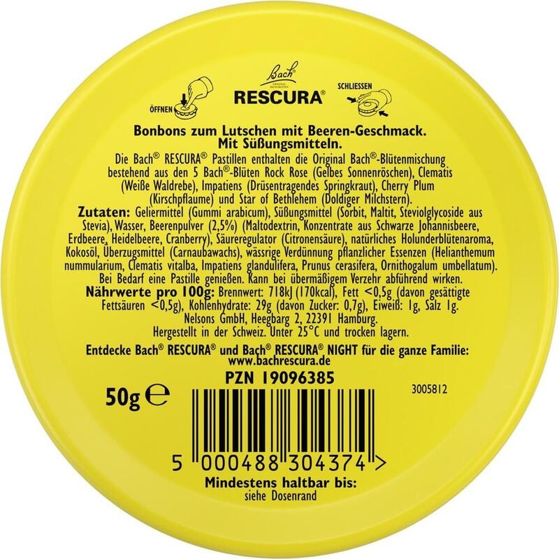 BACHBLÜTEN Original Rescura Pastillen Beeren-Mix