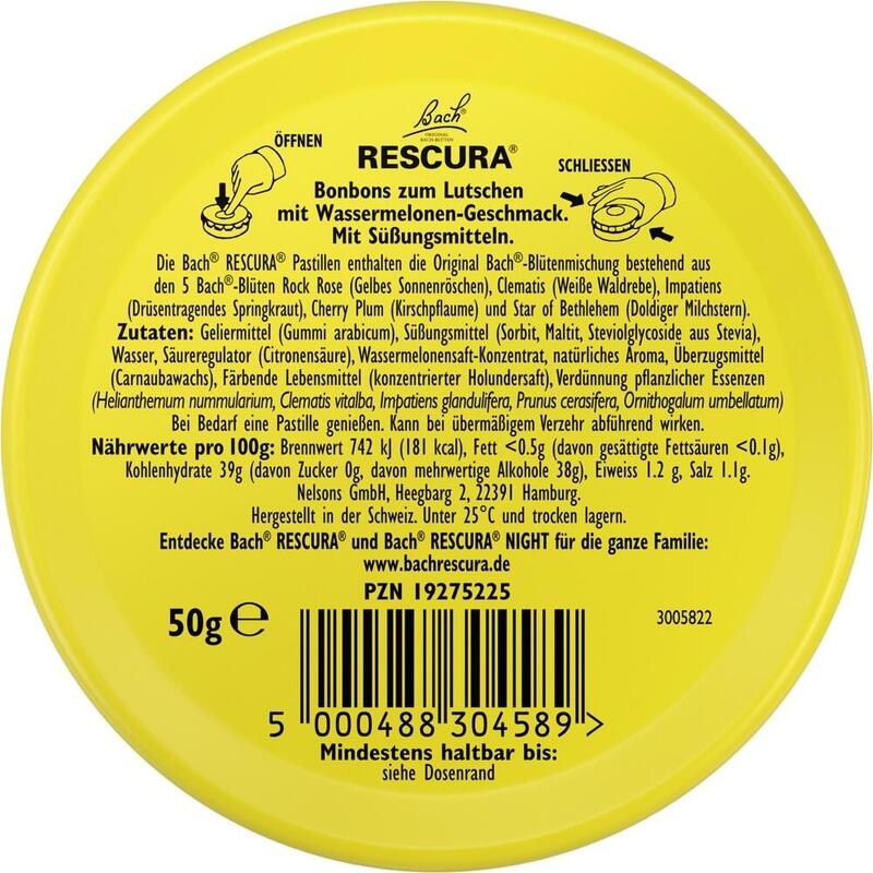 BACHBLÜTEN Original Rescura Pastillen Wassermelone