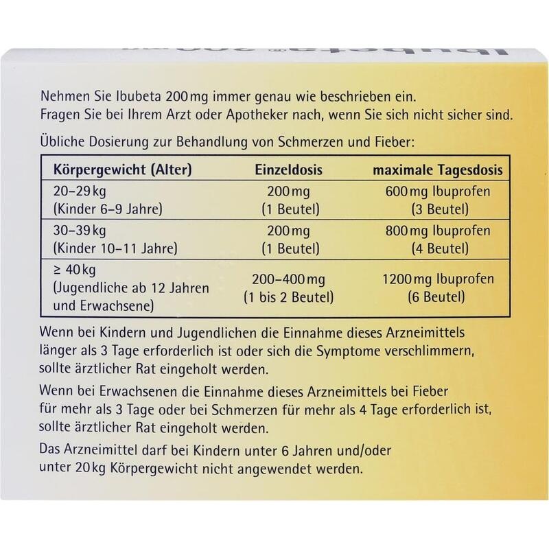 IBUBETA 200 mg Suspension zum Einnehmen im Beutel