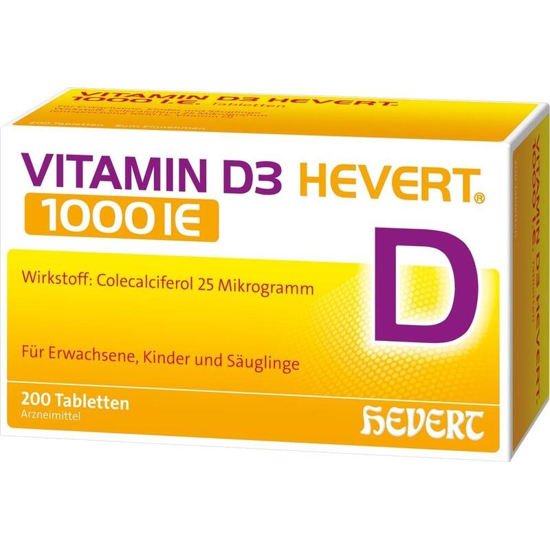 VITAMIN D3 HEVERT 1000 I.E. Tabletten