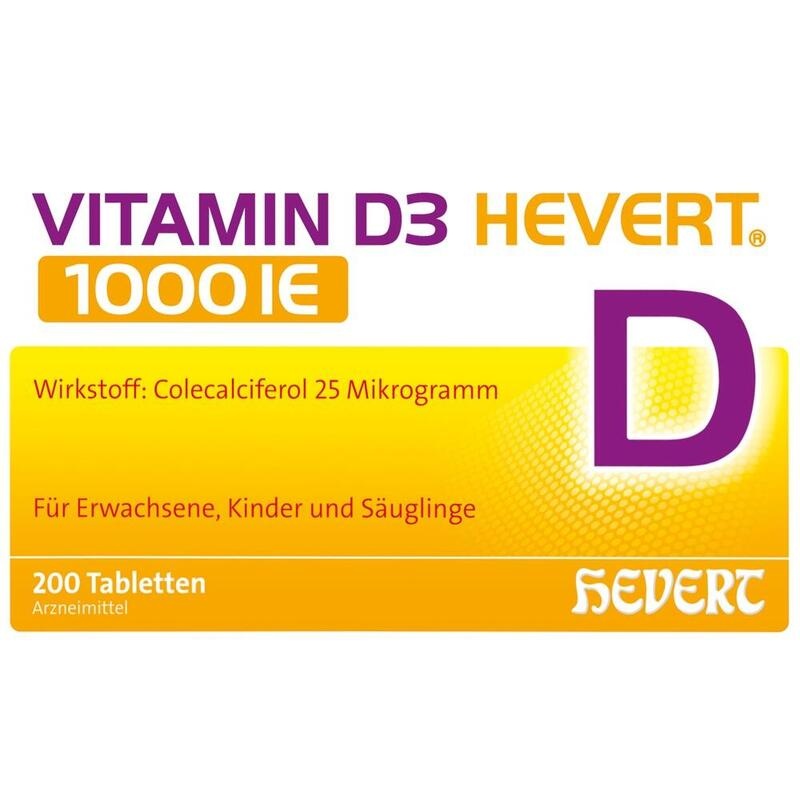 VITAMIN D3 HEVERT 1000 I.E. Tabletten