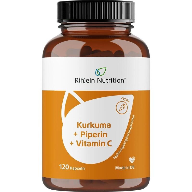 KURKUMA 95% Curcumin+Piperin+Vitamin C vegan Kaps.
